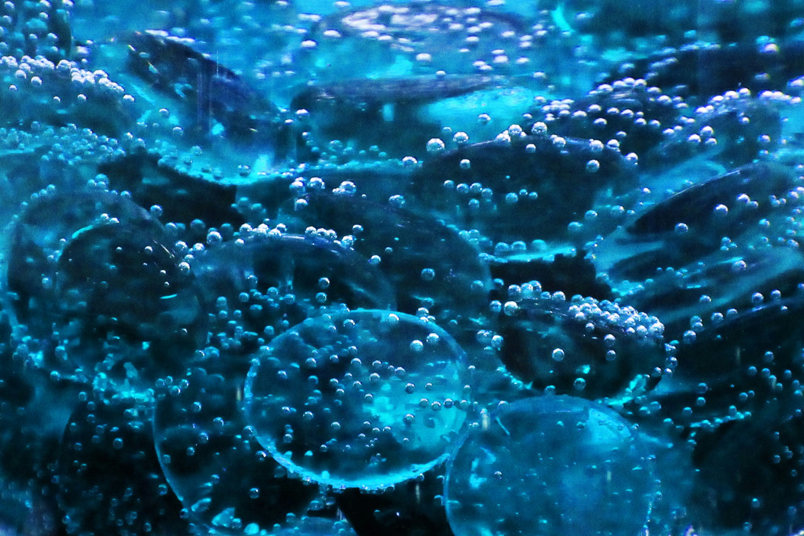 image of underwater with several bubbles